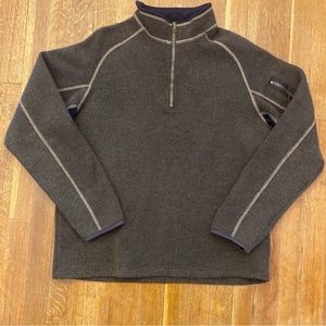 Kuhl Thermokore Sweater Mens Medium - Brown Outdoor Hiking Zip Pullover Lined